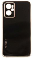 Силиконовый чехол для Realme 9i глянцевый с окантовкой черный