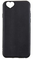 Силиконовый чехол для Apple iPhone 6/6S с вырезом-сердечком черный
