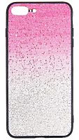 Силиконовый чехол для Apple iPhone 7 Plus/8 Plus чешуя блестящий розовый