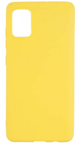 Силиконовый чехол для Samsung Galaxy A51/A515 матовый желтый