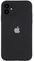 Силиконовый чехол Soft Touch для Apple iPhone 11 с защитой камеры лого черный