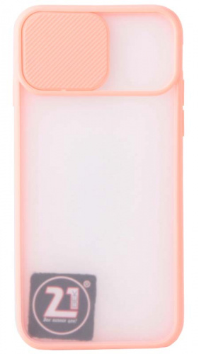 Силиконовый чехол для Apple iPhone 7/8 с защитой камеры хром персиковый