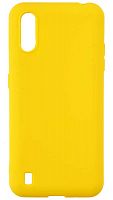 Силиконовый чехол для Samsung Galaxy M01/M015 матовый желтый