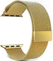 Ремешок на руку для Apple Watch 42-44mm металлический сетчатый браслет золотой