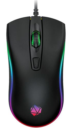 Игр. Мышь Qumo Onyx RGB M73, проводная, оптическая, 4 кнопки, подсветка RGB, 2400  dpi