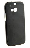 Силиконовый чехол для HTC One 2/M8 0,5 mm глянцевый техпак (чёрный)