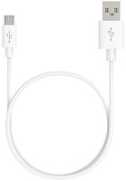 Кабель USB - micro USB Maxvi MC-01 plus белый