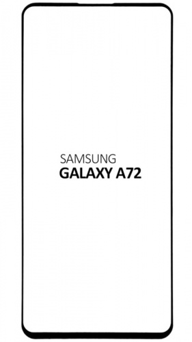 Противоударное стекло для Samsung Galaxy A72/A725 с полной проклейкой 5d чёрный