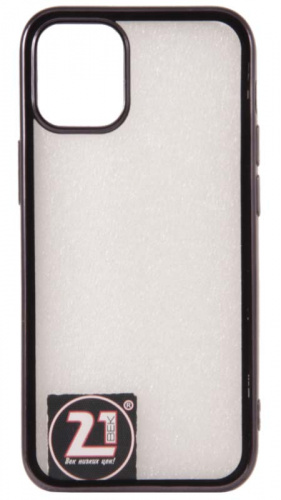 Силиконовый чехол для Apple iPhone 12 mini прозрачный с окантовкой черный