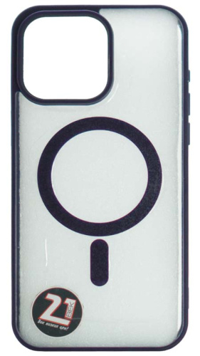 Силиконовый чехол для Apple iPhone 15 Pro Max MagSafe с окантовкой фиолетовый