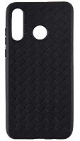 Силиконовый чехол для Huawei P30 Lite/Honor 20S плетеный чёрный
