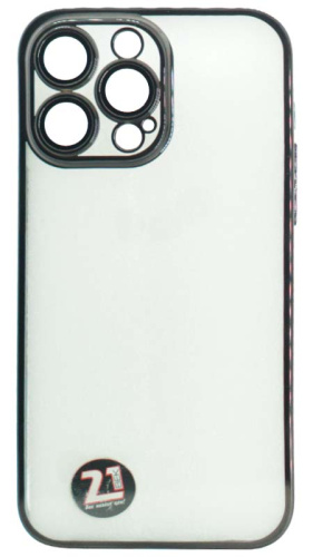 Задняя накладка для Apple Iphone 14 Pro Max с линзами прозрачный черный