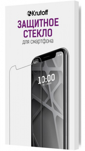 Стекло защитное Full Glue Premium Krutoff для iPhone 12/12 Pro (6.1") черное
