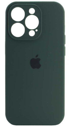 Силиконовый чехол Soft Touch для Apple iPhone 14 Pro с защитой камеры лого хаки