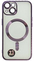 Силиконовый чехол Anyland для Apple iPhone 14 magsafe фиолетовый