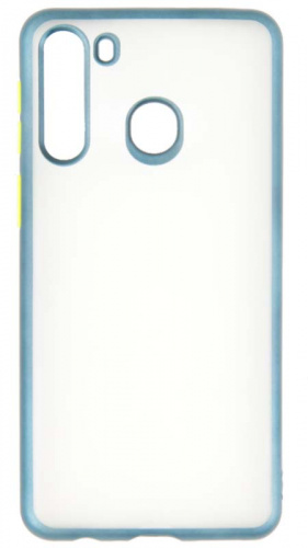 Силиконовый чехол для Samsung Galaxy A21/A215 хром перламутр зеленый