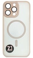 Силиконовый чехол для Apple iPhone 14 Pro Max magsafe с защитой камеры розовый