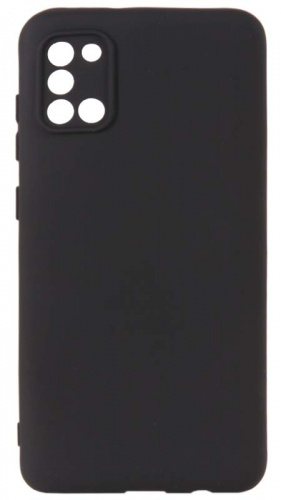 Силиконовый чехол Soft Touch для Samsung Galaxy A31/A315 с защитой камеры черный
