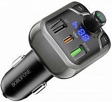 FM-трансмиттер Borofone BC38 PD 20W QC3.0 черный