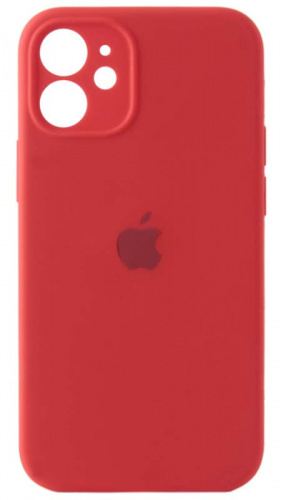 Силиконовый чехол Soft Touch для Apple iPhone 12 mini с защитой камеры красный