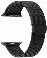 Ремешок на руку для Apple Watch 42-44mm металлический сетчатый браслет чёрный