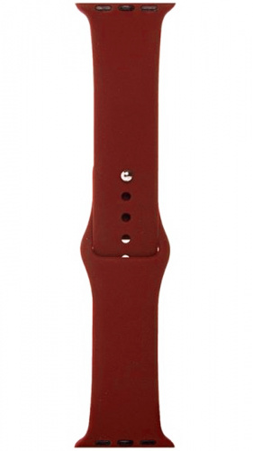 Ремешок на руку для Apple Watch 38-40mm силиконовый Sport Band темно-красный
