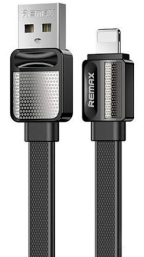Кабель USB - 8 pin Remax RC-154i Platinum, 1.0м, плоский, 2.4A, силикон чёрный