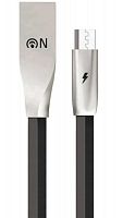 Кабель USB - микро USB FaisON FS-K-1042 Even, 0.5м, плоский, 2.0A чёрный