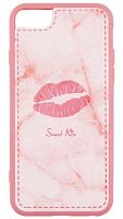 Силиконовый чехол для Apple iPhone 6/7/8 sweet kiss розовый
