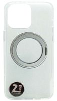 Силиконовый чехол HOCO для Apple iPhone 15 Pro Max Rotating Magnetic Case серый