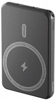 Внешний аккумулятор QM-06, 5000mAh, 20W PowerDelivery, 15W wireless, серый, OLMIO