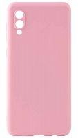 Силиконовый чехол для Samsung Galaxy A02/A022 матовый розовый