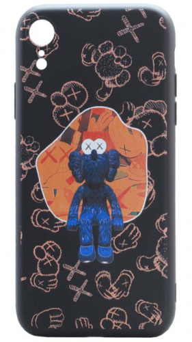 Силиконовый чехол Soft Touch для Apple iPhone XR с рисунком Kaws