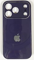 Силиконовый чехол для Apple iPhone 17 Pro стеклянный с защитой камеры фиолетовый