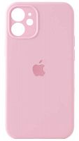 Силиконовый чехол Soft Touch для Apple iPhone 12 mini с защитой камеры розовый