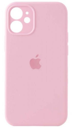 Силиконовый чехол Soft Touch для Apple iPhone 12 mini с защитой камеры розовый