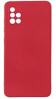 Силиконовый чехол для Samsung Galaxy A51/A515 плотный матовый красный