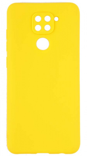 Силиконовый чехол для Xiaomi Redmi Note 9 матовый желтый