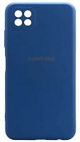 Силиконовый чехол для Samsung Galaxy A22S/A226 Soft с лого синий