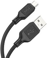 Кабель USB - микро USB HOCO X90 Cool, 1.0м, 2.4A черный