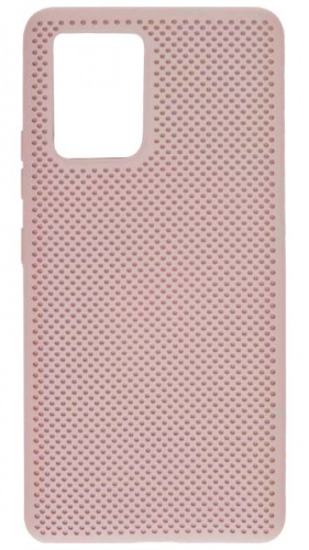Силиконовый чехол для Samsung Galaxy S10 Lite с перфорацией бледно-розовый