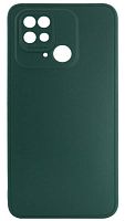 Силиконовый чехол для Xiaomi Redmi 10C с защитой камеры зелёный