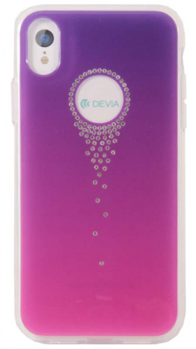 Силиконовый чехол Devia для Apple iPhone XR Angel Tears фиолетовый