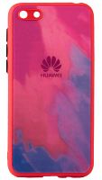 Силиконовый чехол для Huawei Honor 7A/Y5 (2018) стеклянный краски красный
