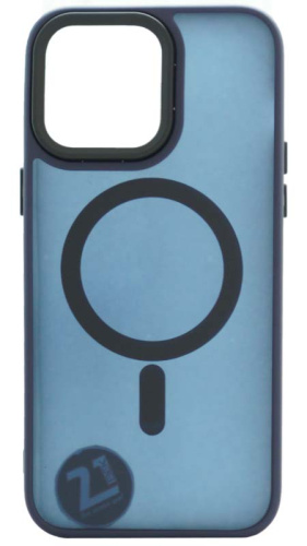 Силиконовый чехол MagSafe для Apple iPhone 14 Pro Max матовый синий