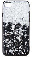 Силиконовый чехол для Apple iPhone 7/8 Снег черный