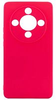 Силиконовый чехол для Honor X9b с защитой камеры матовый неоновый розовый