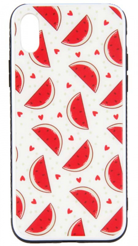 Силиконовый чехол для Apple iPhone X/XS стеклянный арбуз