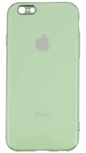 Силиконовый чехол для Apple iPhone 6/6S яблоко глянцевый зеленый
