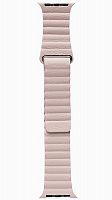 Ремешок на руку для Apple Watch 38-40mm кожа с магнитом пудра